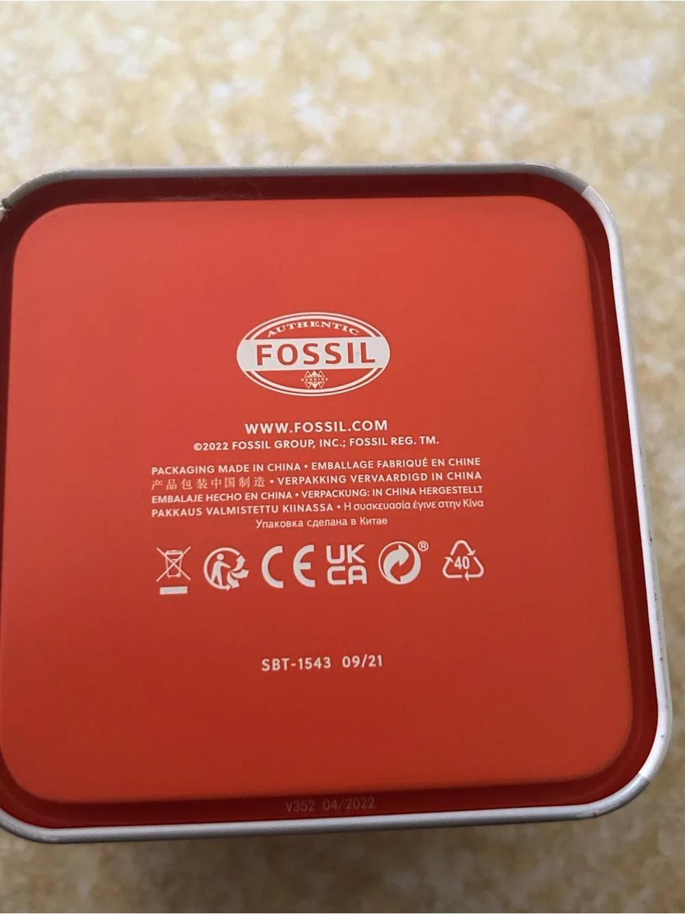 Fossil Men’s Rose Gold and Silver Two-Tone Chronograph Watch